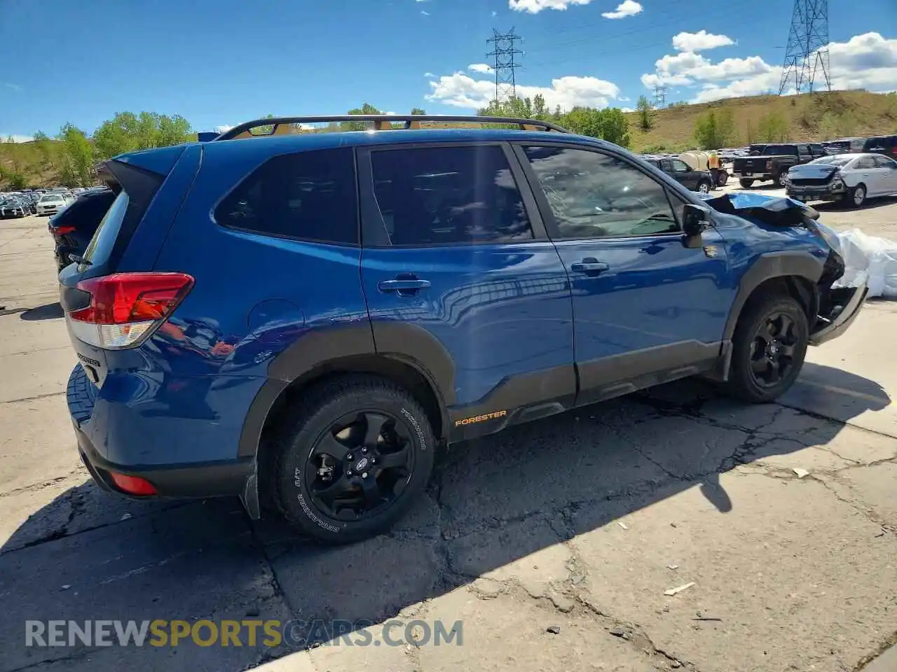 3 fotografías del automóvil dañado JF2SKAMC9NH437518 SUBARU FORESTER 2022