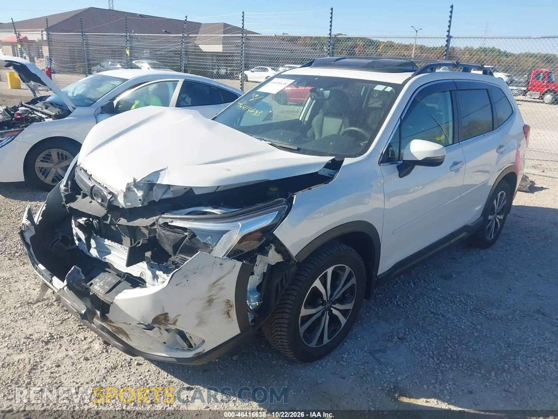 2 fotografías del automóvil dañado JF2SKAPC3NH477766 SUBARU FORESTER 2022