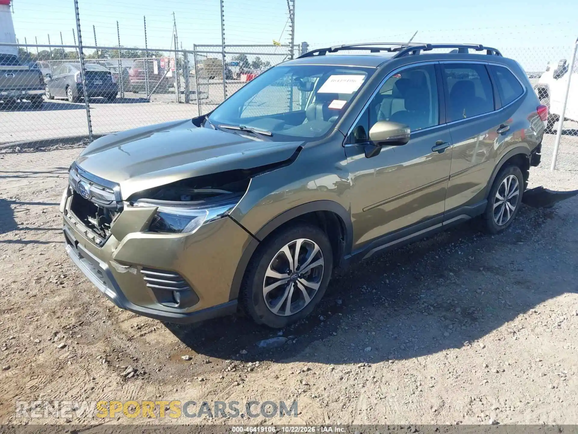 2 fotografías del automóvil dañado JF2SKAPC4NH473631 SUBARU FORESTER 2022
