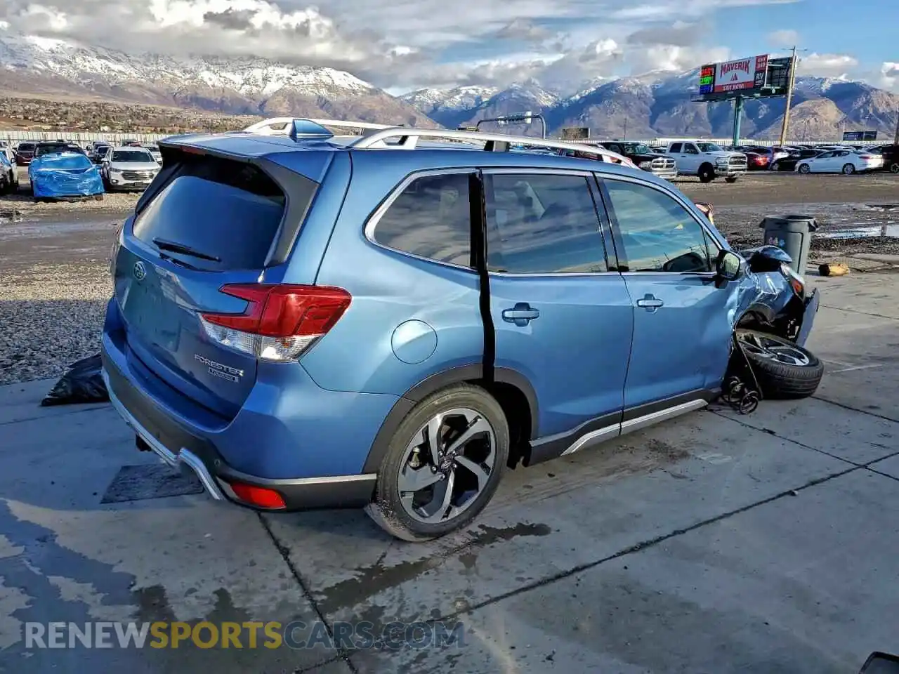 3 fotografías del automóvil dañado JF2SKARC4NH510500 SUBARU FORESTER 2022