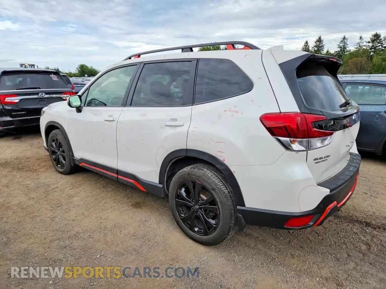 2 fotografías del automóvil dañado JF2SKEHC2NH494841 SUBARU FORESTER 2022