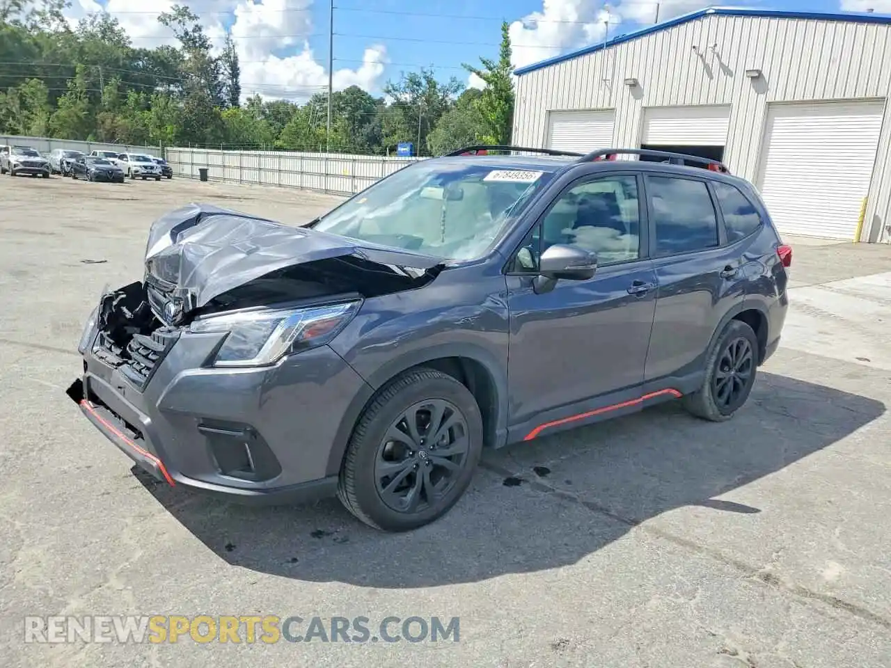 1 Photograph of a damaged car JF2SKAJC9PH548805 SUBARU FORESTER 2023