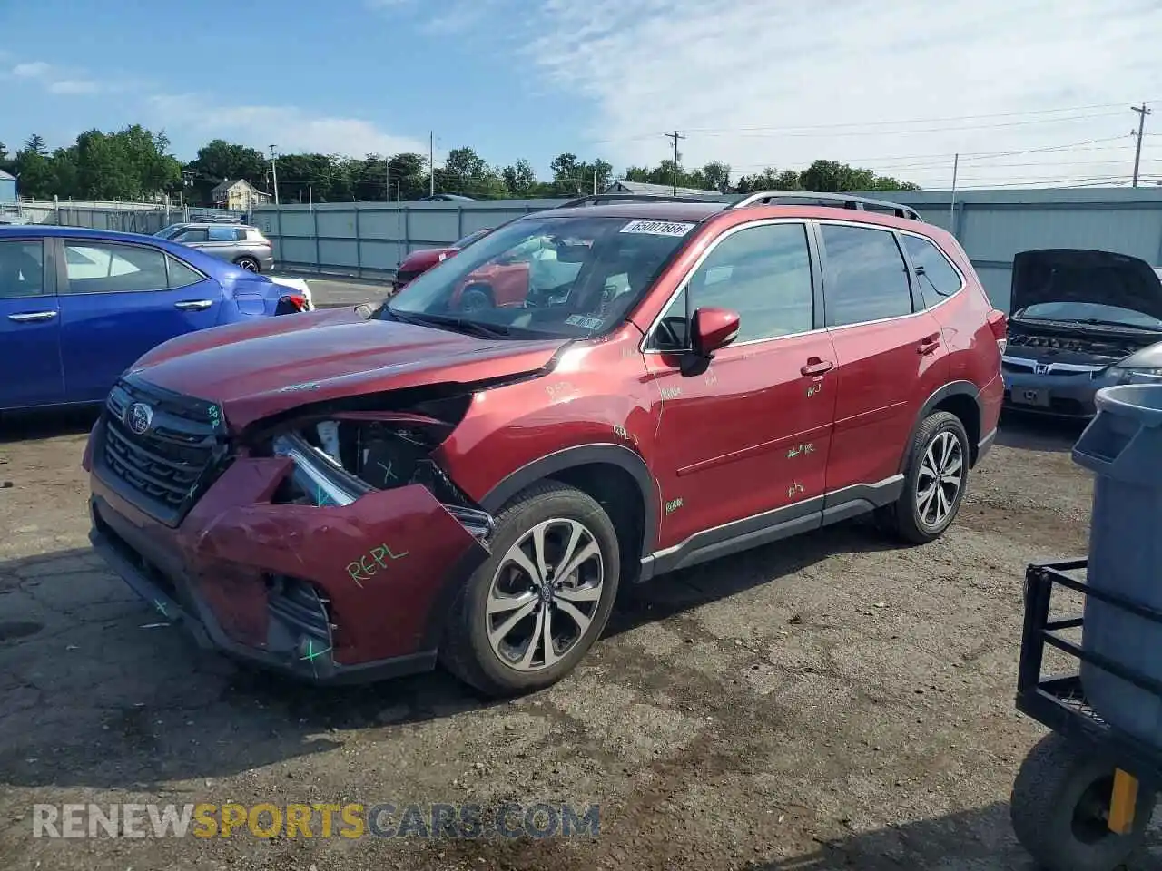 1 Фотография поврежденного автомобиля JF2SKAPC1PH549244 SUBARU FORESTER 2023