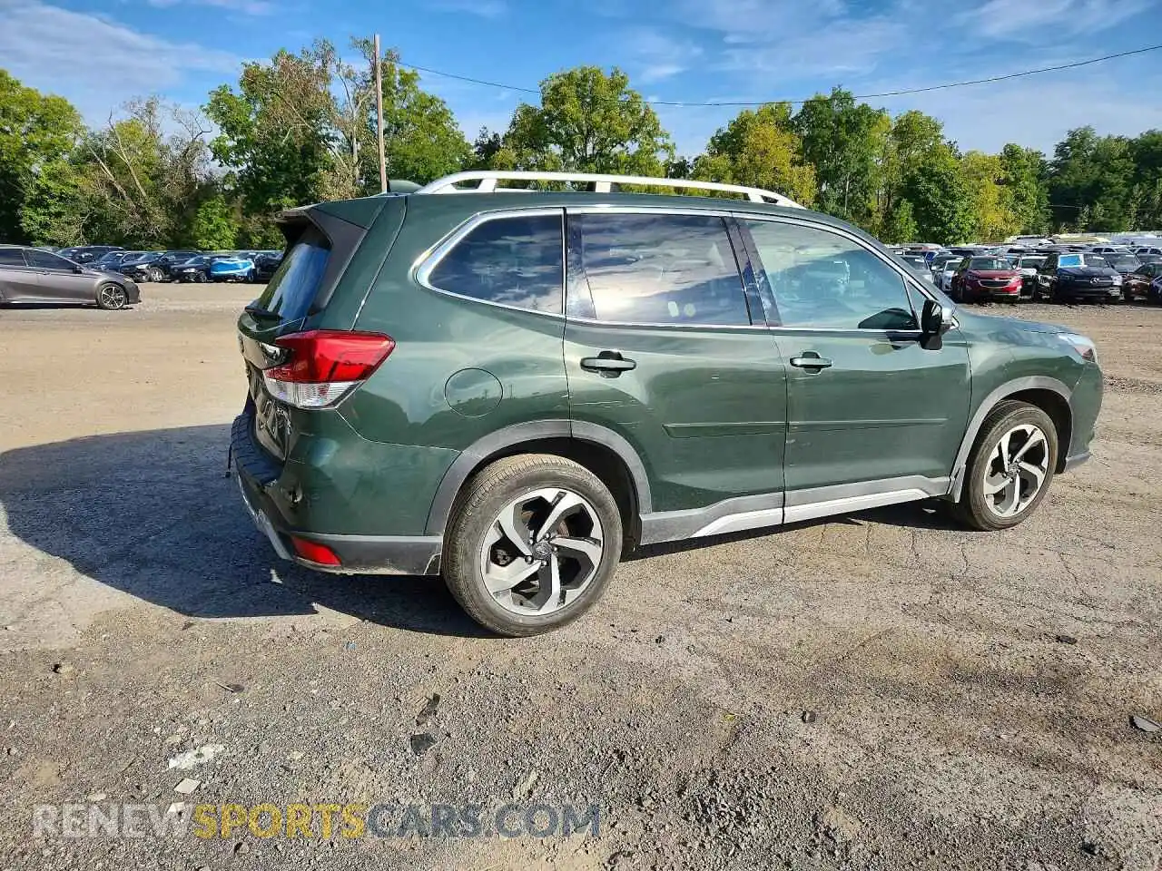 3 fotografías del automóvil dañado JF2SKARC8PH478122 SUBARU FORESTER 2023