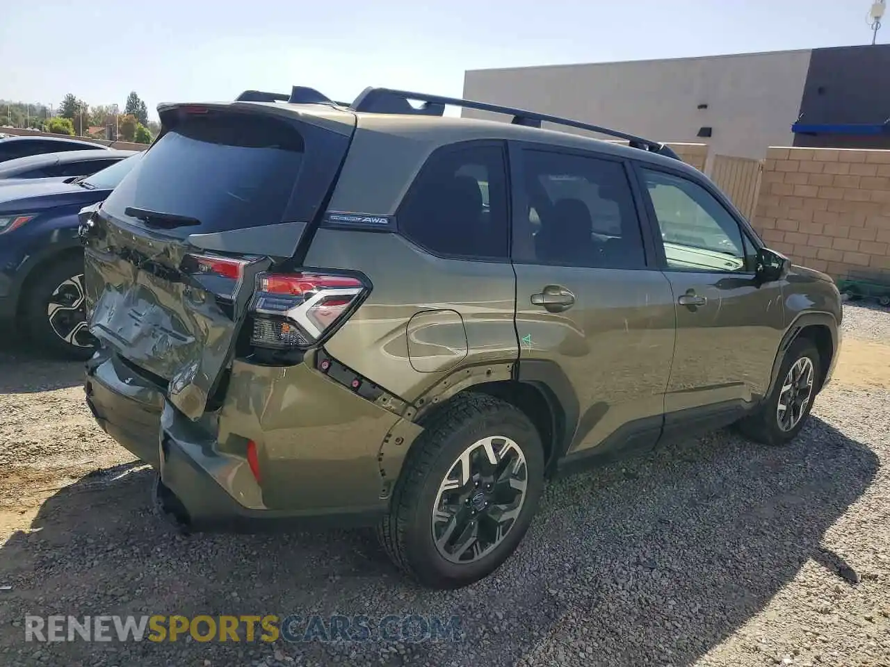 3 fotografías del automóvil dañado JF2SLDDC8SH445667 SUBARU FORESTER 2025