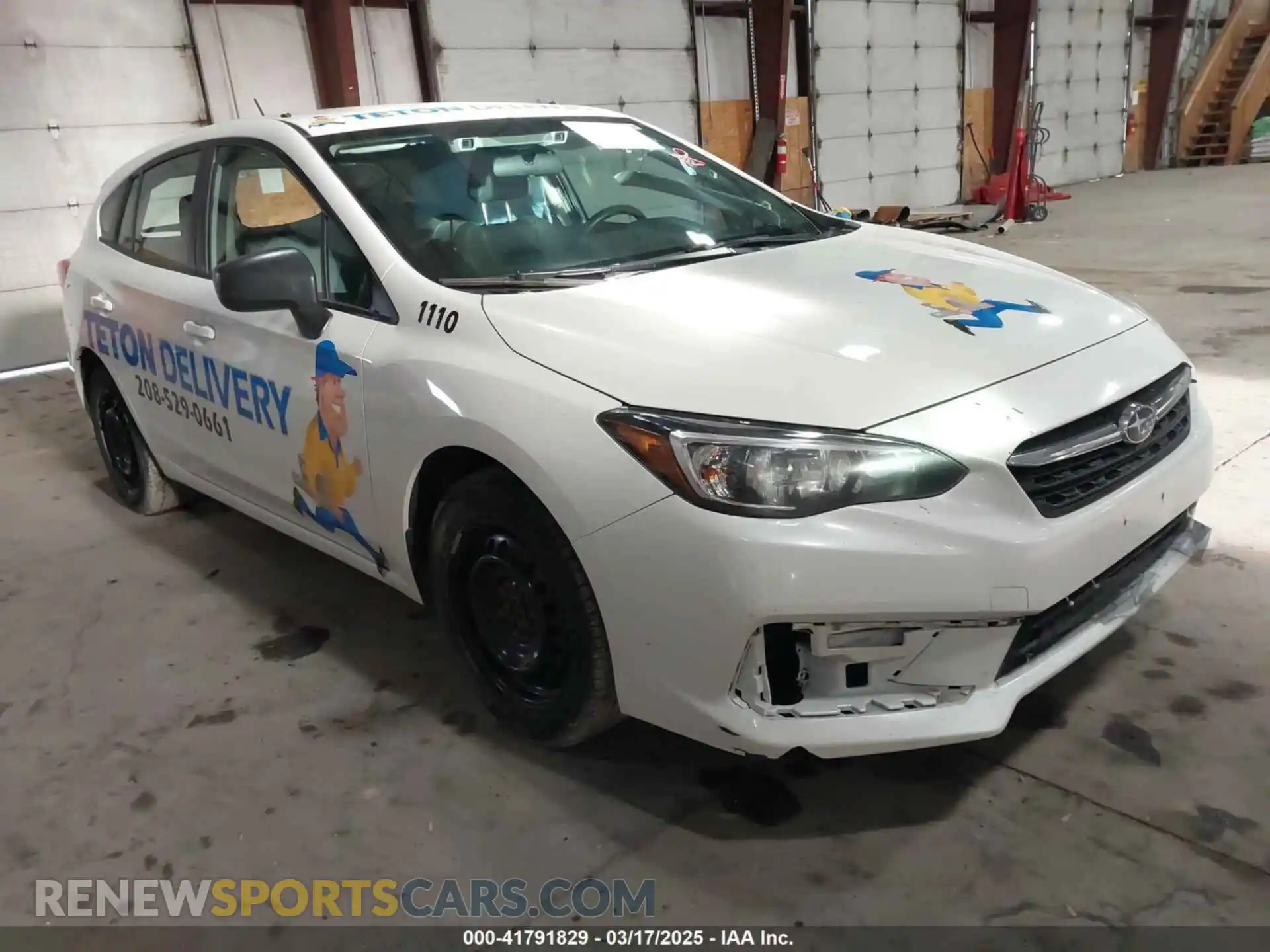 1 Photograph of a damaged car 4S3GTAB62M3701110 SUBARU IMPREZA 2021