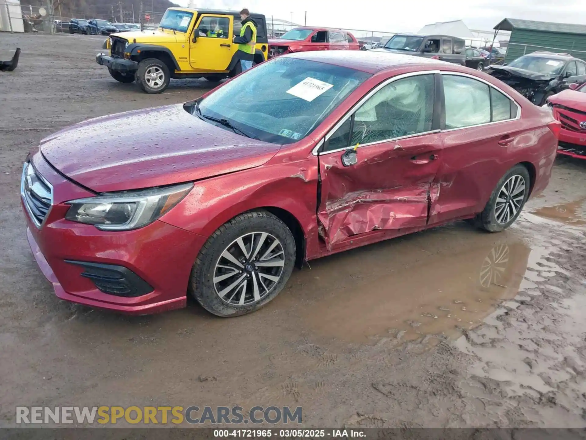 2 Photograph of a damaged car 4S3BNAF65K3021374 SUBARU LEGACY 2019