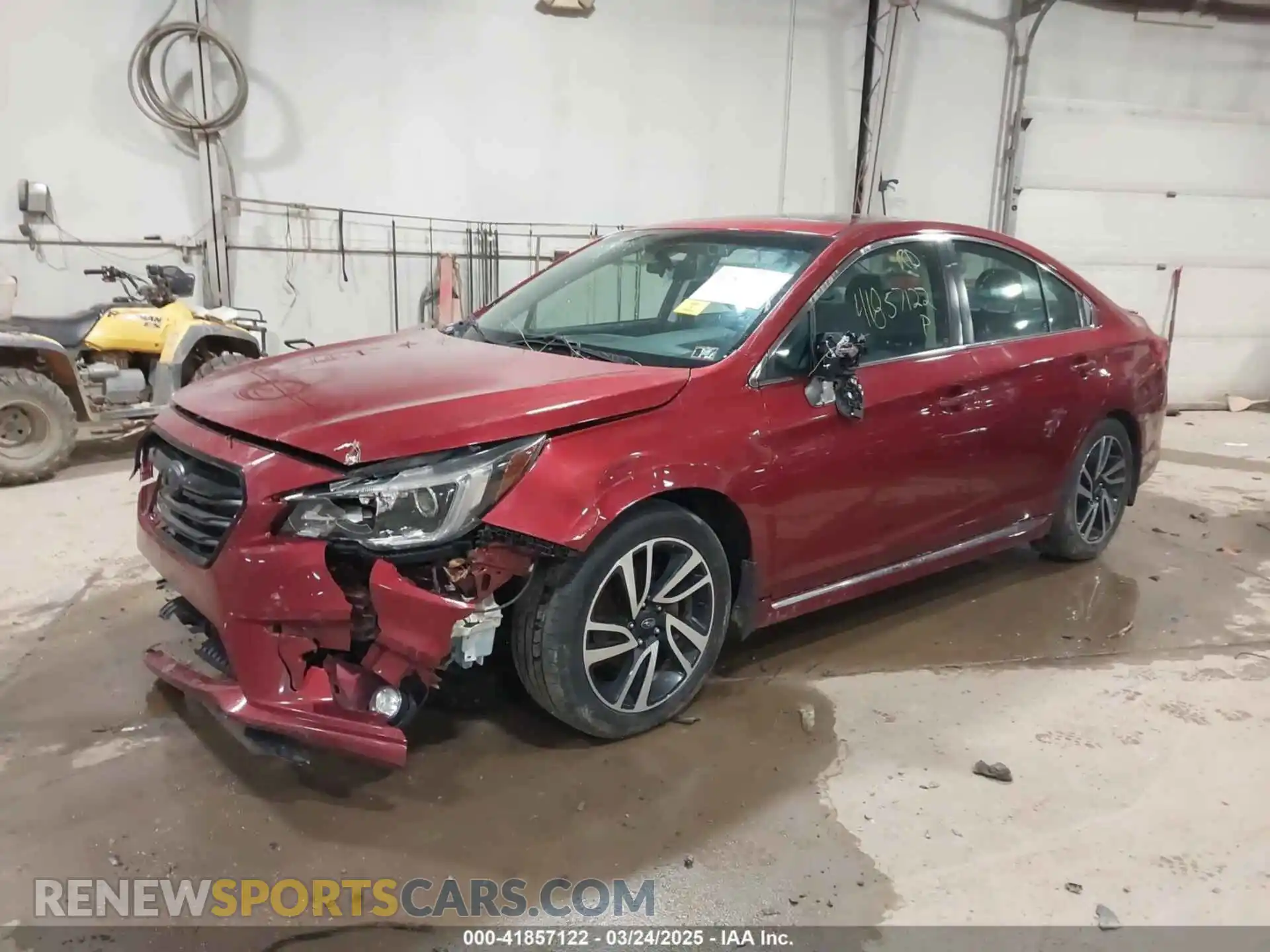 2 Photograph of a damaged car 4S3BNAS6XK3037964 SUBARU LEGACY 2019