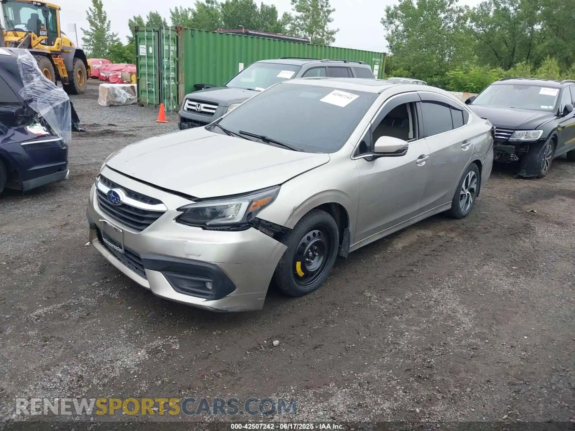 2 fotografías del automóvil dañado 4S3BWAE68L3019909 SUBARU LEGACY 2020