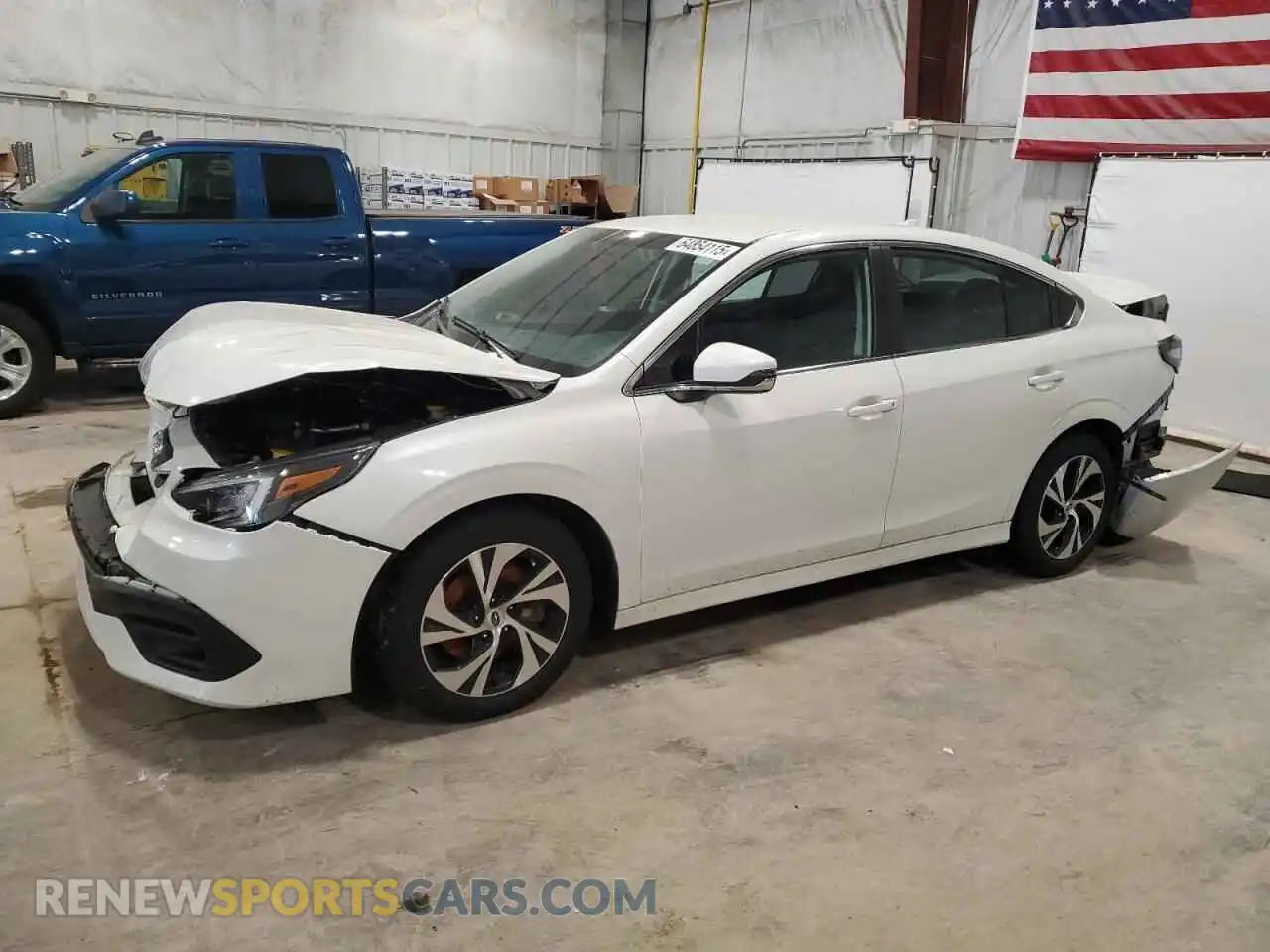1 Photograph of a damaged car 4S3BWAD65M3019188 SUBARU LEGACY 2021
