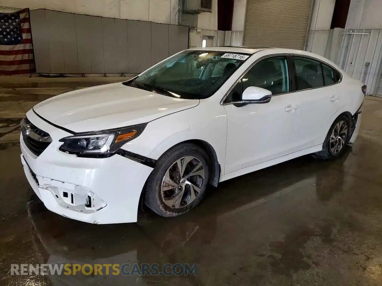 1 Photograph of a damaged car 4S3BWAF64M3020250 SUBARU LEGACY 2021
