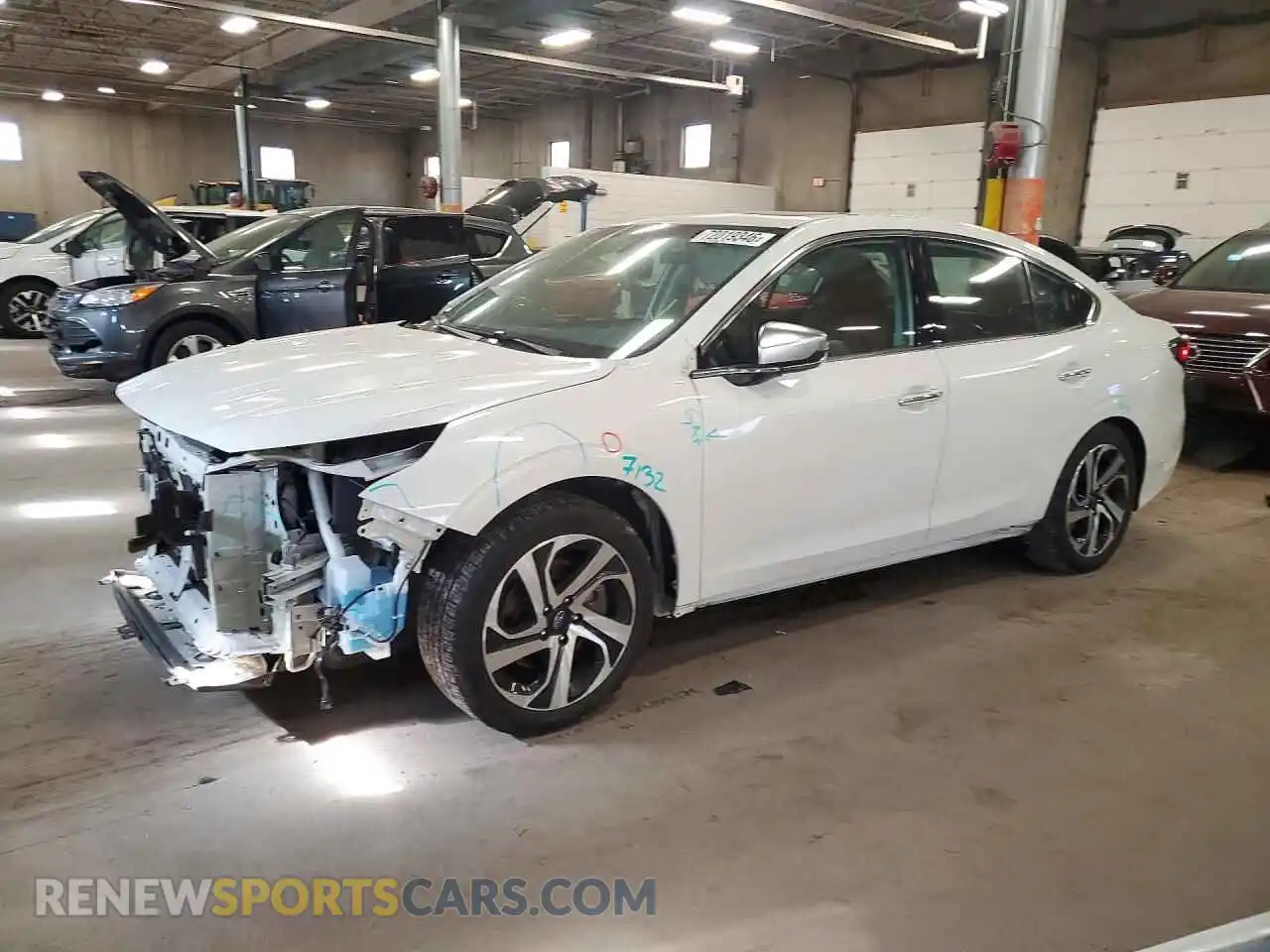 1 Photograph of a damaged car 4S3BWGP69M3007320 SUBARU LEGACY 2021