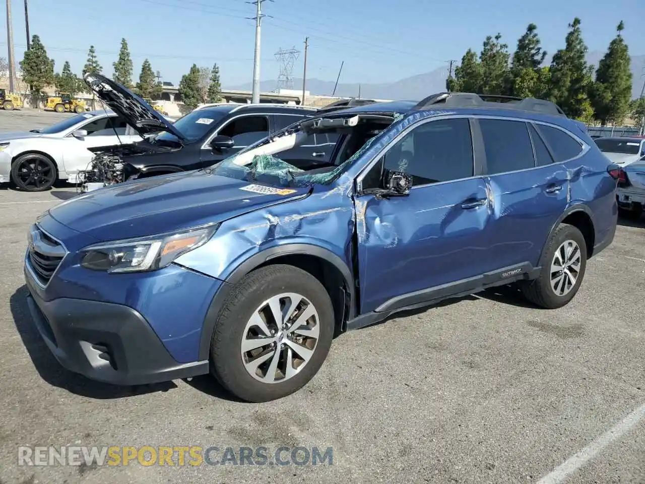 1 Photograph of a damaged car 4S4BTAAC2M3106335 SUBARU LEGACY 2021