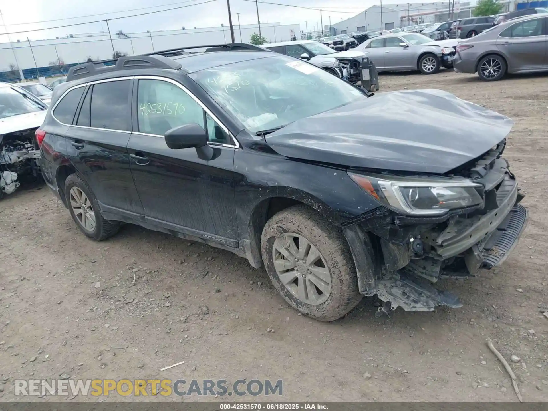 1 Photograph of a damaged car 4S4BSABC2K3354101 SUBARU OUTBACK 2019