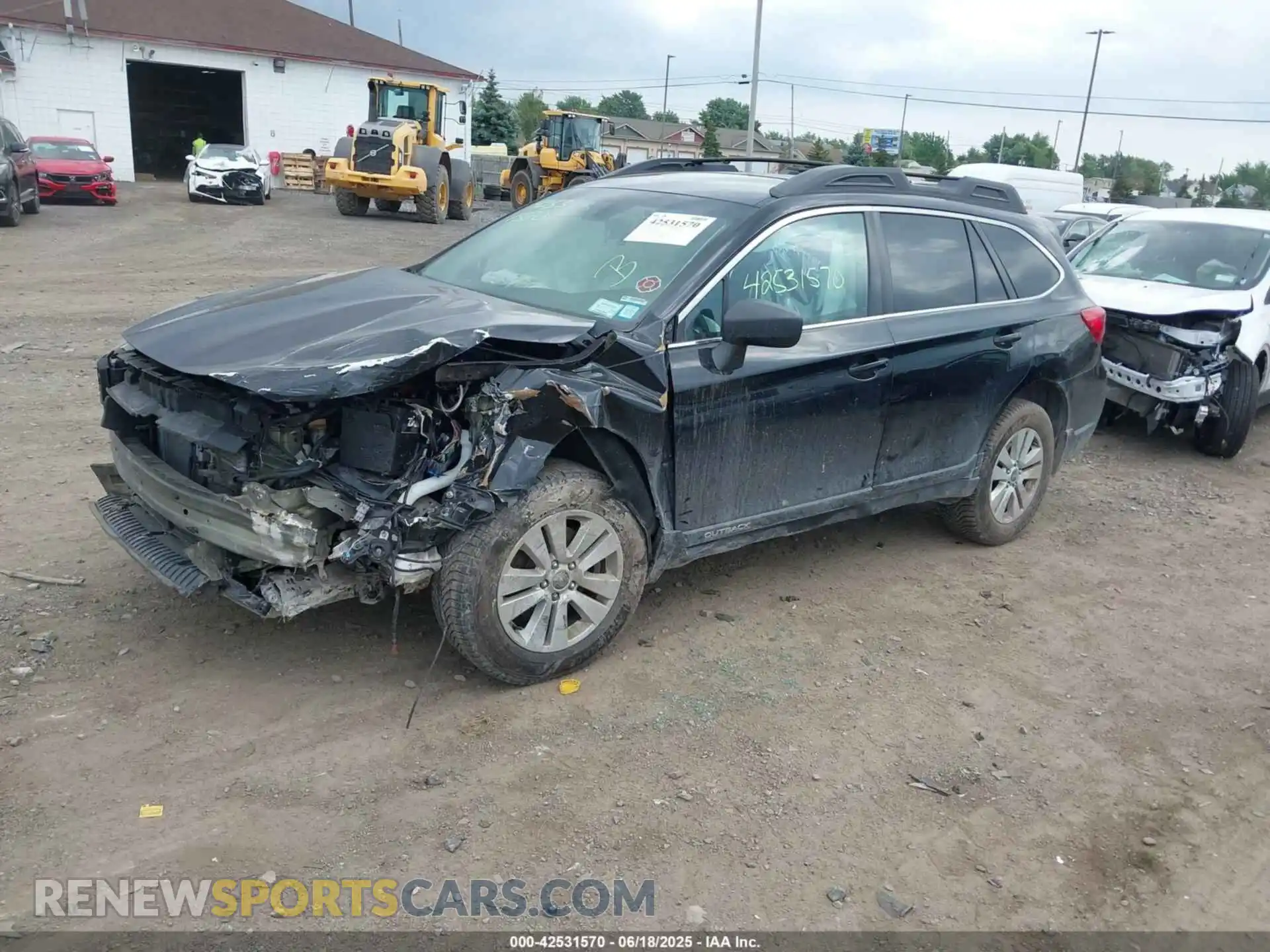 2 Photograph of a damaged car 4S4BSABC2K3354101 SUBARU OUTBACK 2019