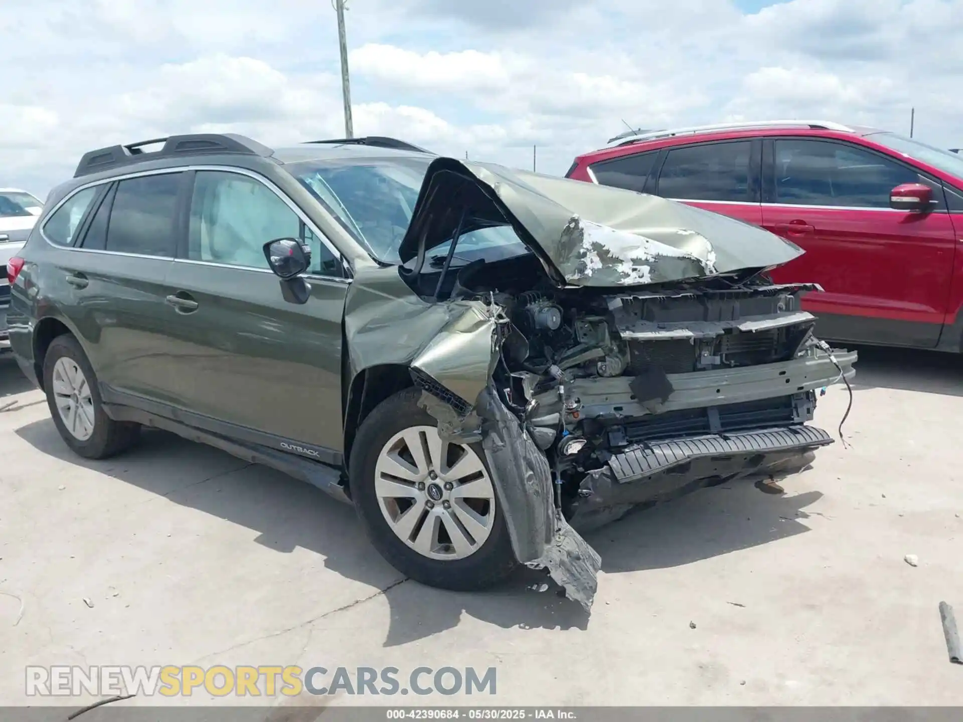 1 Photograph of a damaged car 4S4BSAFC3K3323076 SUBARU OUTBACK 2019
