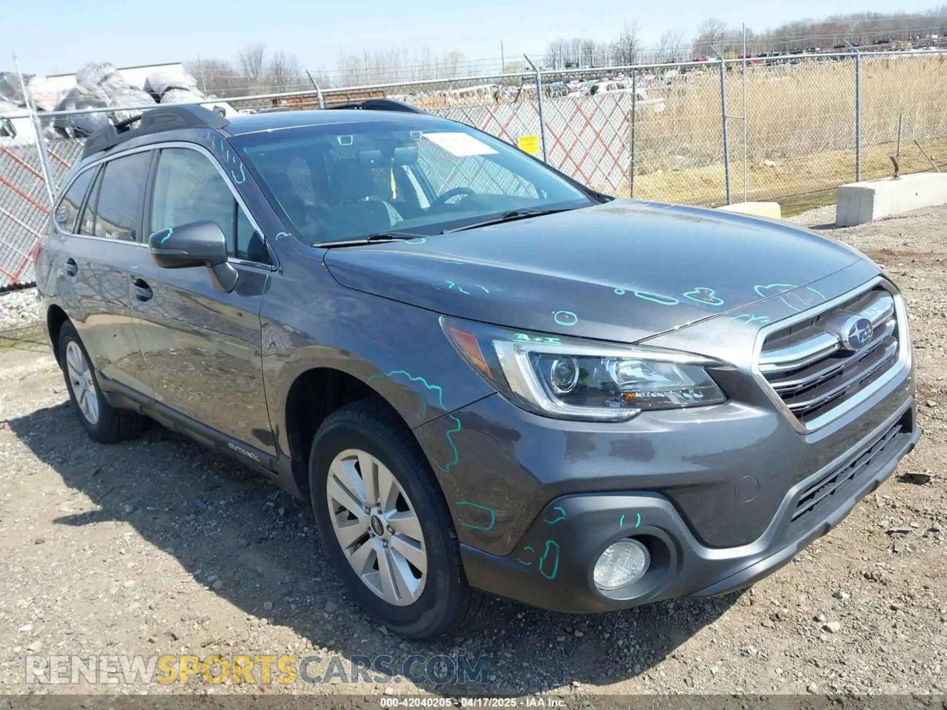 1 Photograph of a damaged car 4S4BSAFC7K3295606 SUBARU OUTBACK 2019
