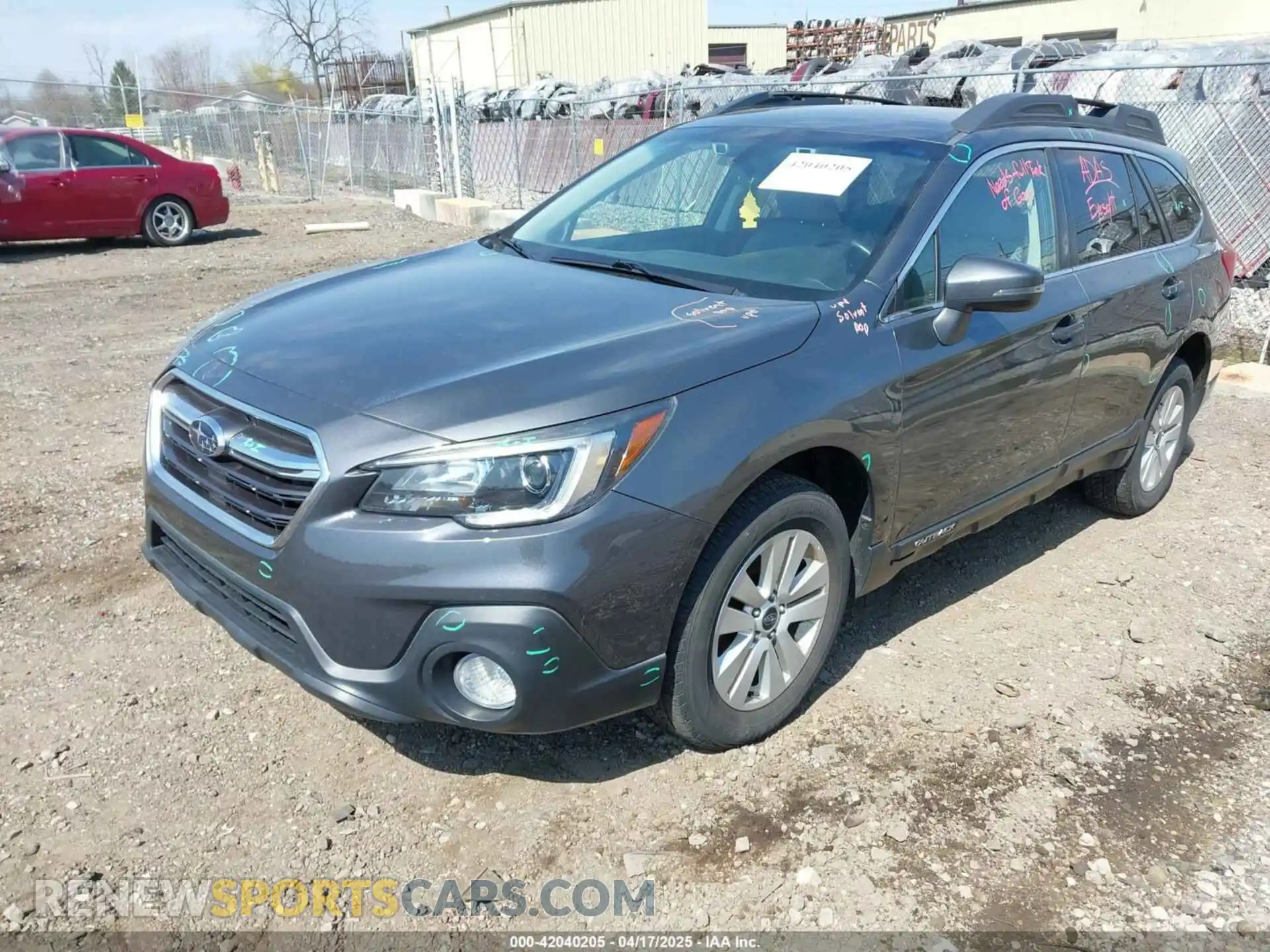2 Photograph of a damaged car 4S4BSAFC7K3295606 SUBARU OUTBACK 2019