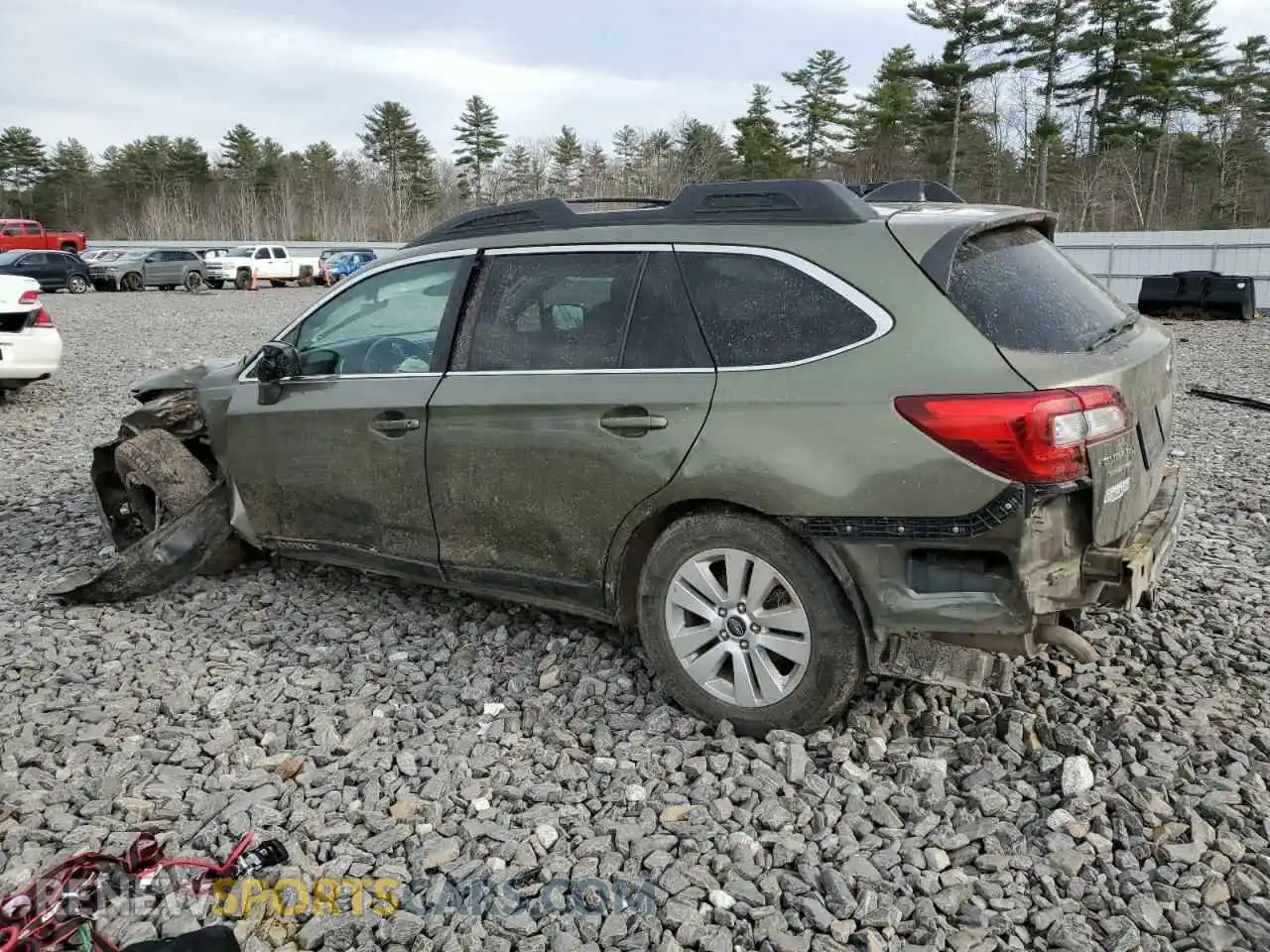 2 Photograph of a damaged car 4S4BSAFCXK3211925 SUBARU OUTBACK 2019