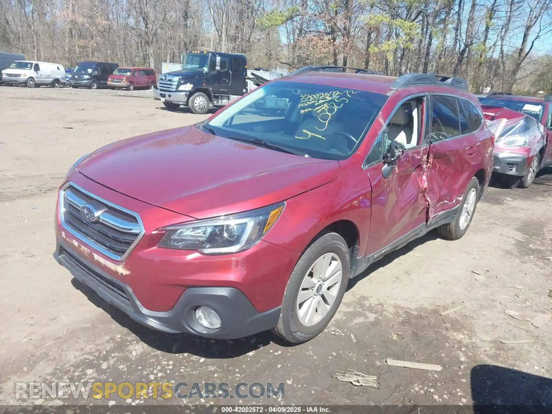 2 Photograph of a damaged car 4S4BSAFCXK3325424 SUBARU OUTBACK 2019