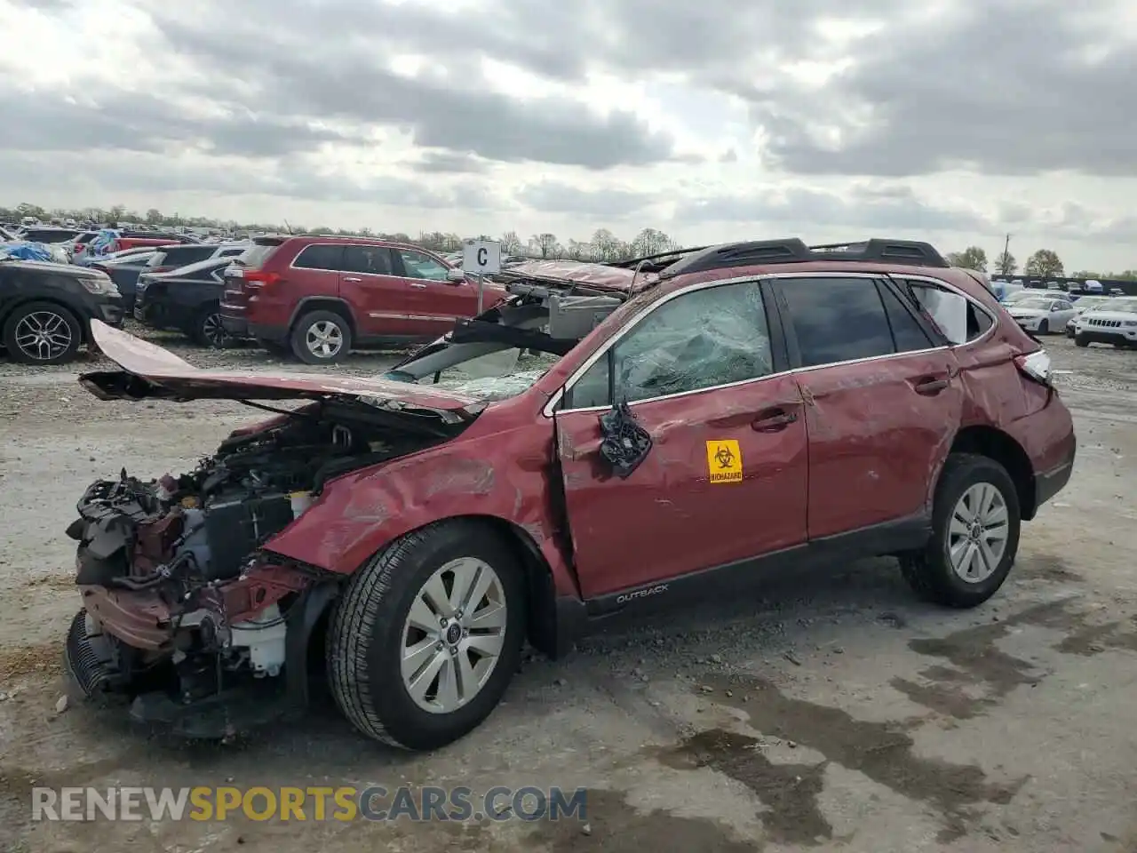 1 Photograph of a damaged car 4S4BSAHC0K3260029 SUBARU OUTBACK 2019
