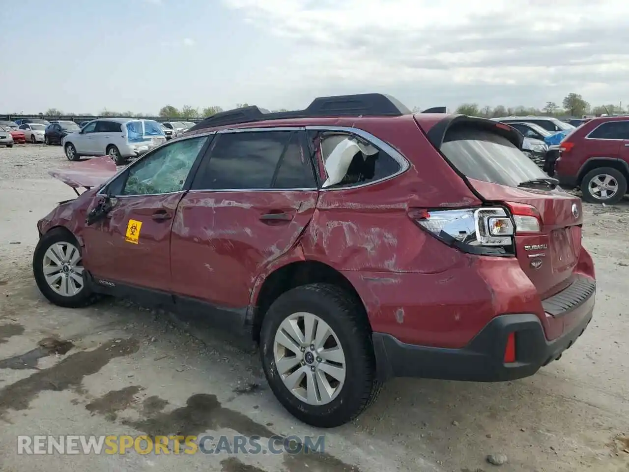 2 Photograph of a damaged car 4S4BSAHC0K3260029 SUBARU OUTBACK 2019