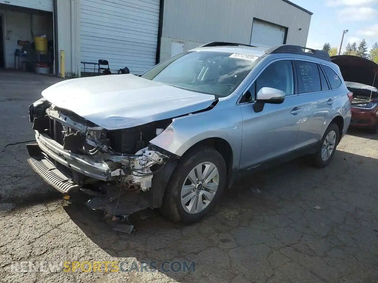 1 Photograph of a damaged car 4S4BSAHC4K3334584 SUBARU OUTBACK 2019