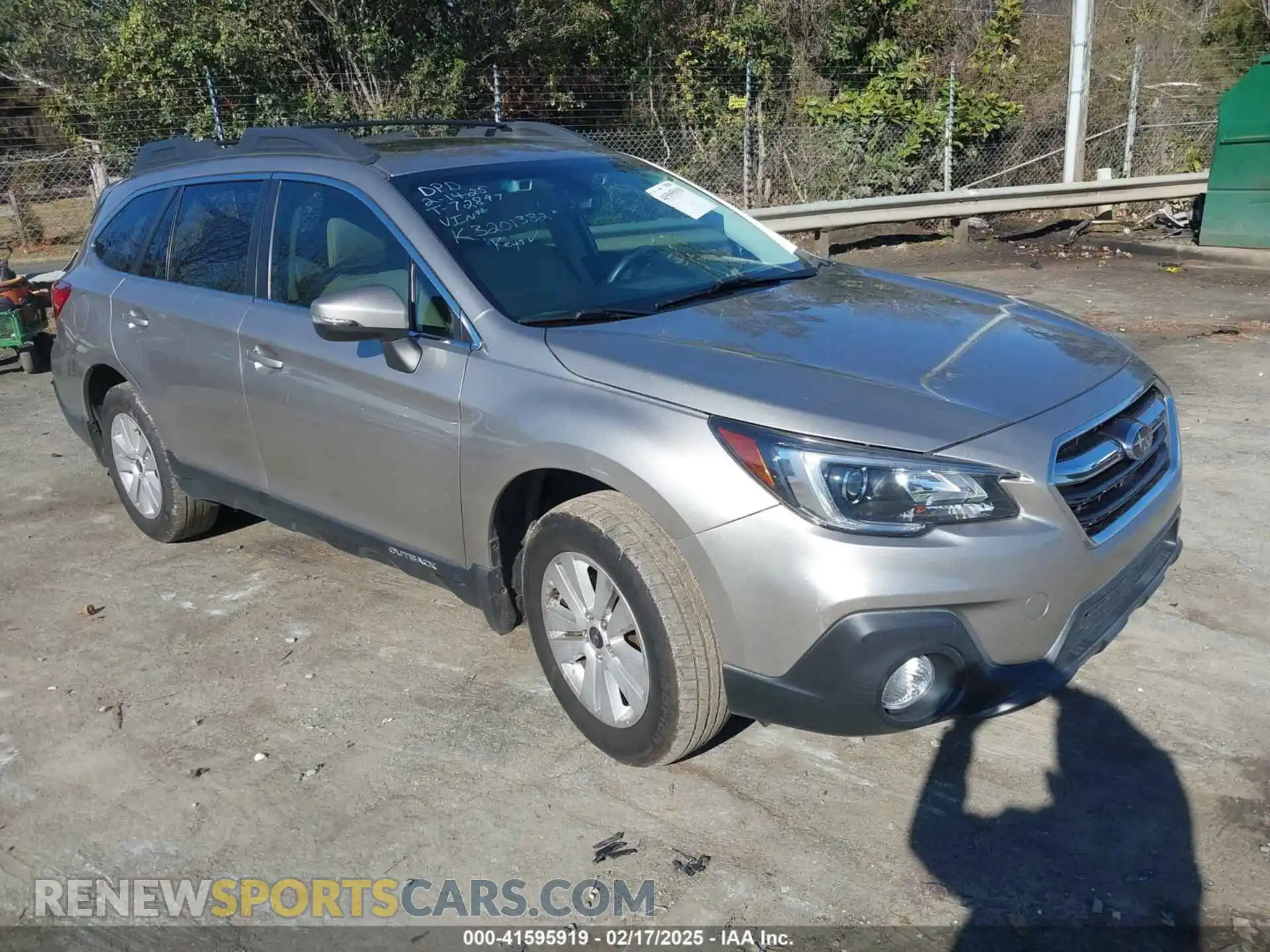 1 Photograph of a damaged car 4S4BSAHC7K3201382 SUBARU OUTBACK 2019