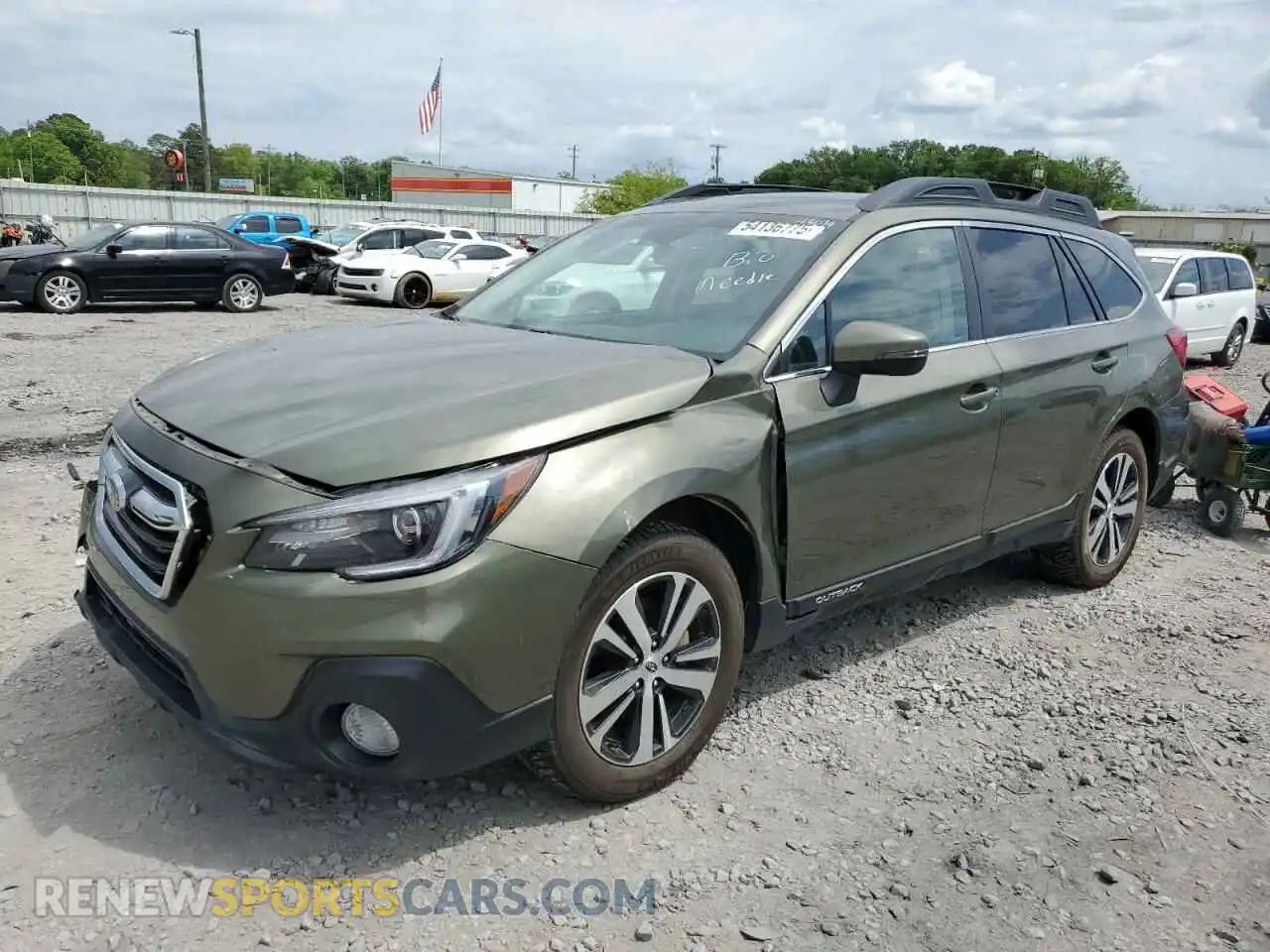 1 Photograph of a damaged car 4S4BSANC0K3323909 SUBARU OUTBACK 2019