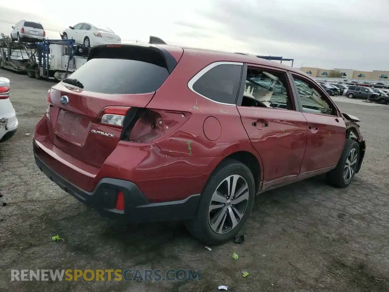 3 fotografías del automóvil dañado 4S4BSANC1K3335227 SUBARU OUTBACK 2019
