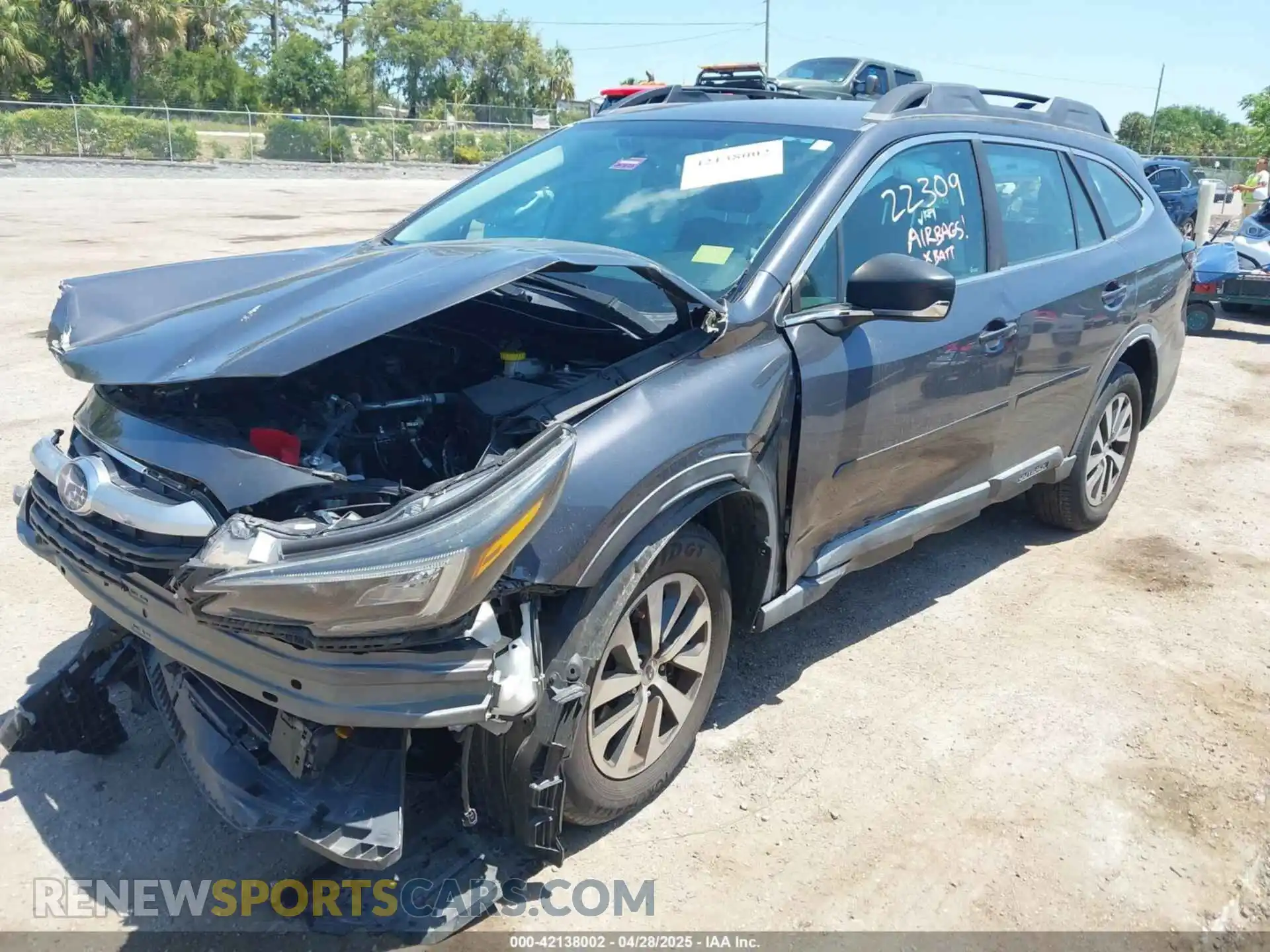 2 Photograph of a damaged car 4S4BTAAC2L3143528 SUBARU OUTBACK 2020