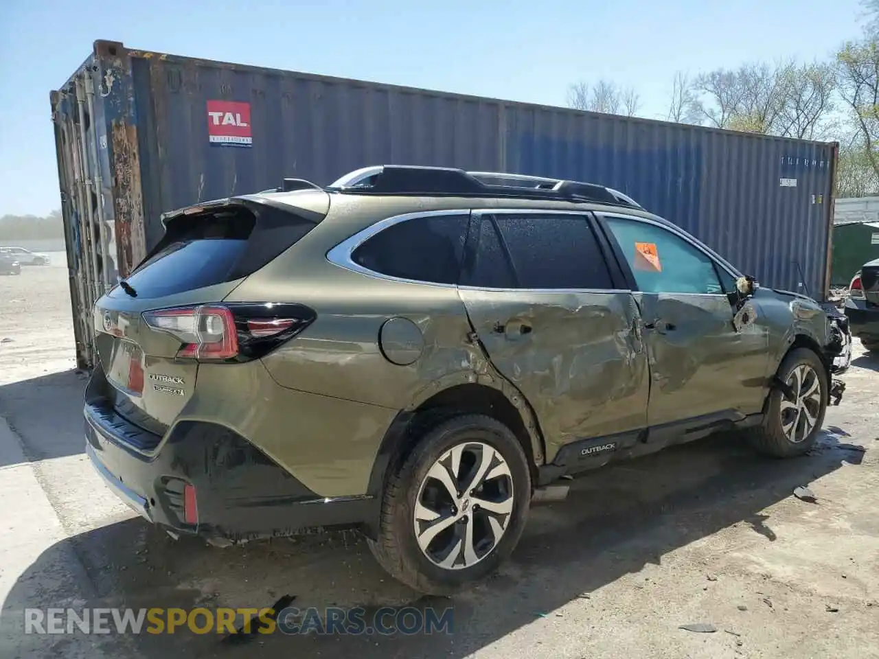 3 Photograph of a damaged car 4S4BTGPD4L3152444 SUBARU OUTBACK 2020