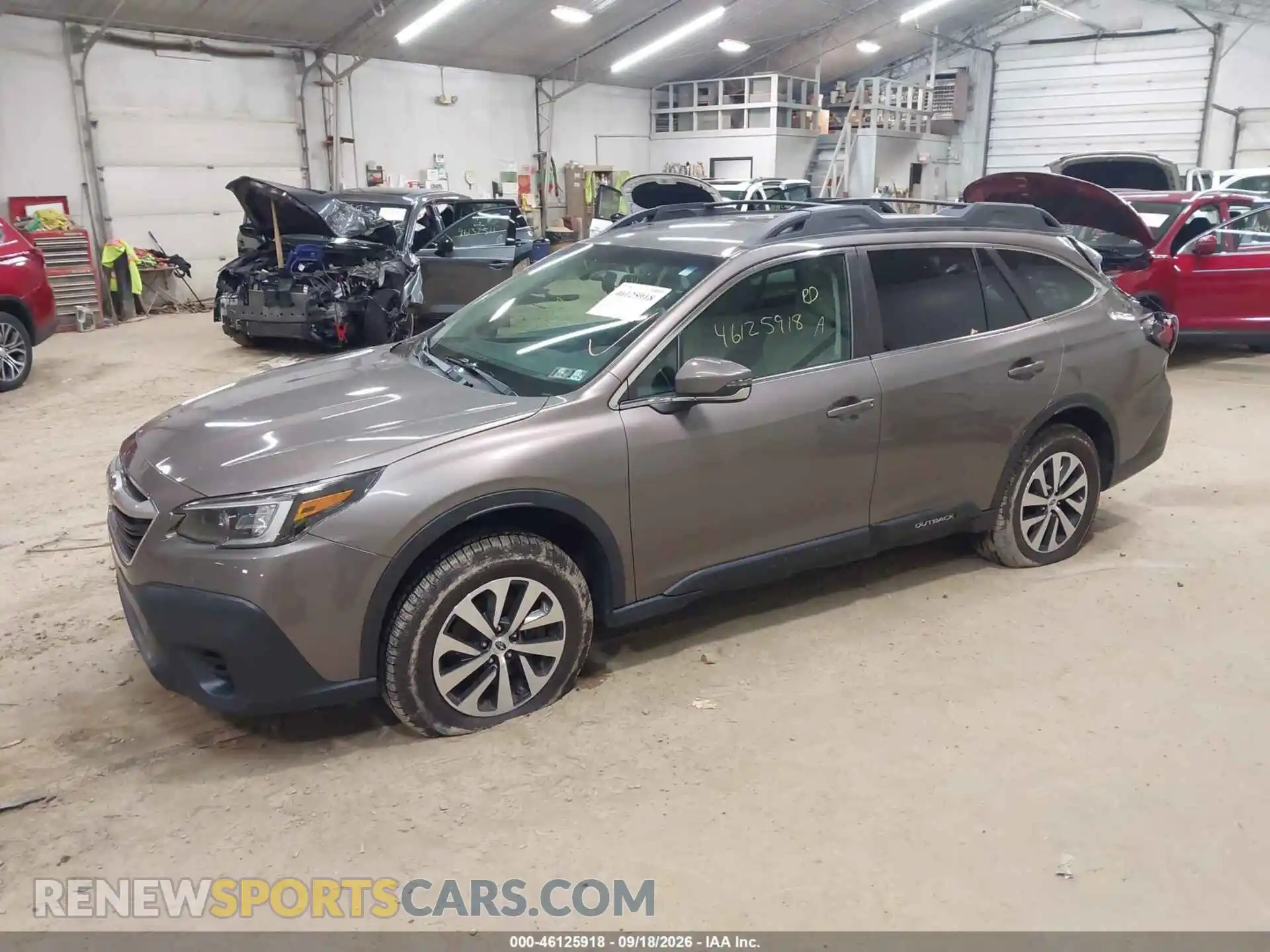 2 fotografías del automóvil dañado 4S4BTACC0M3134471 SUBARU OUTBACK 2021