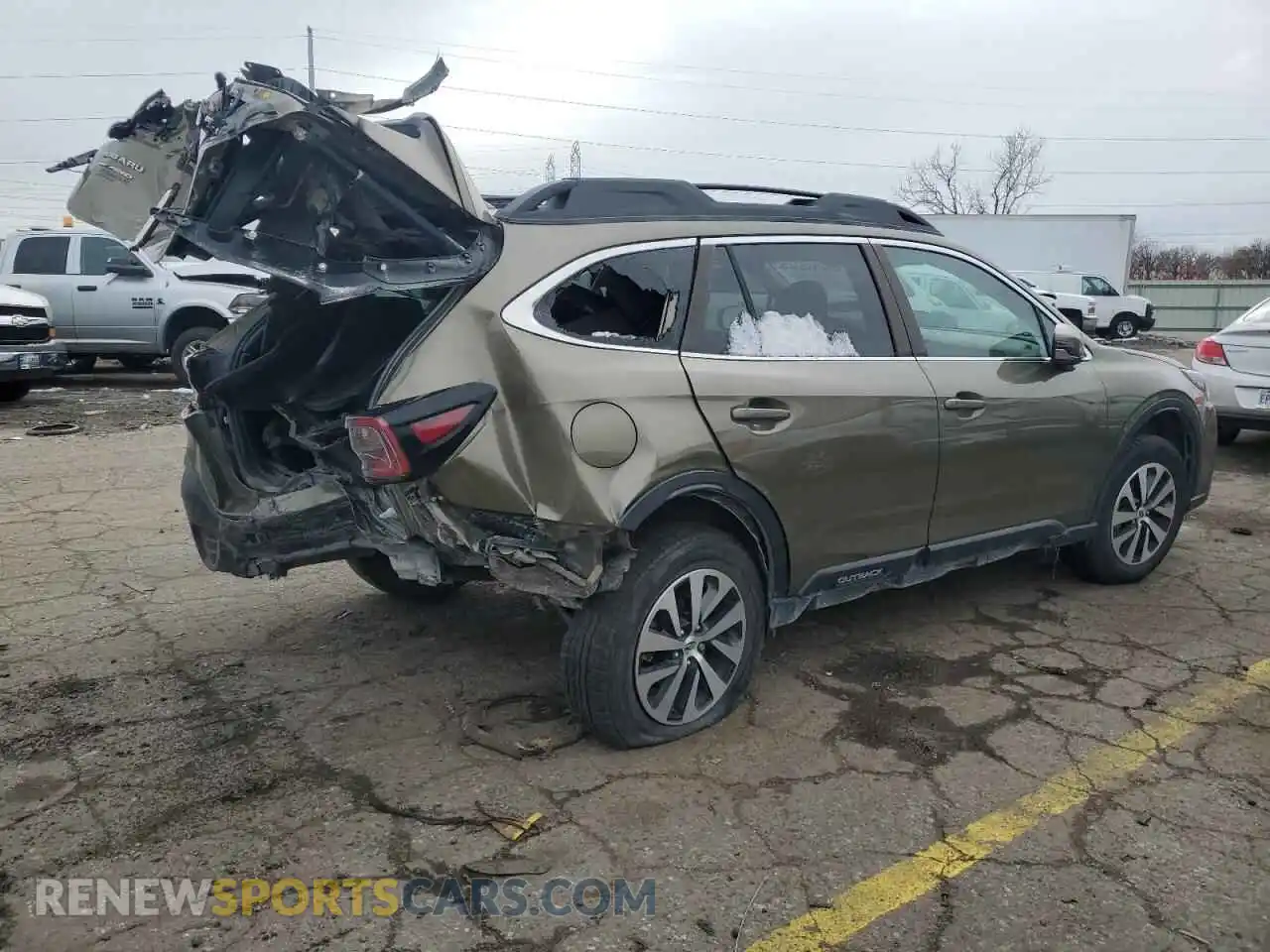 3 Photograph of a damaged car 4S4BTADC8M3130862 SUBARU OUTBACK 2021