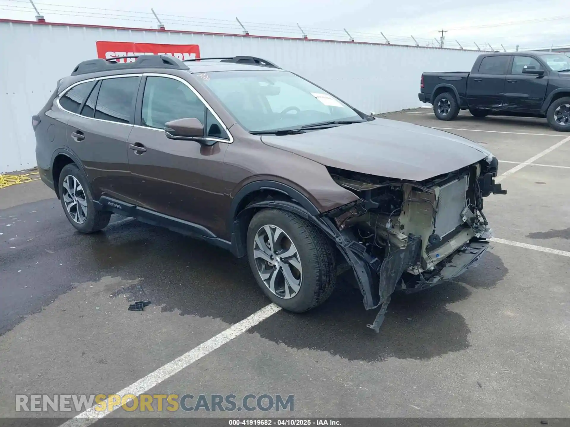 1 Photograph of a damaged car 4S4BTANCXM3205043 SUBARU OUTBACK 2021