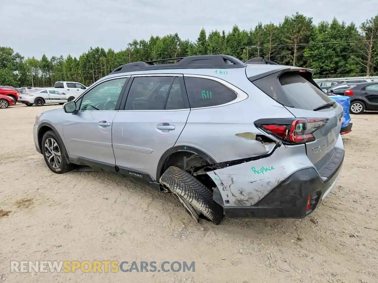2 Фотография поврежденного автомобиля 4S4BTGNDXM3227099 SUBARU OUTBACK 2021