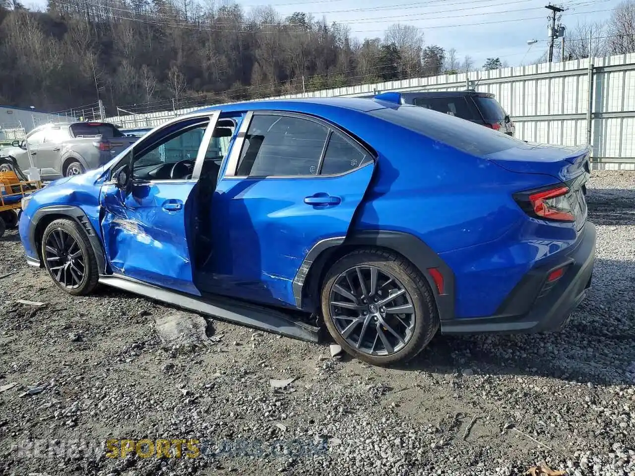 2 Photograph of a damaged car JF1VBAL67N9026240 SUBARU WRX 2022