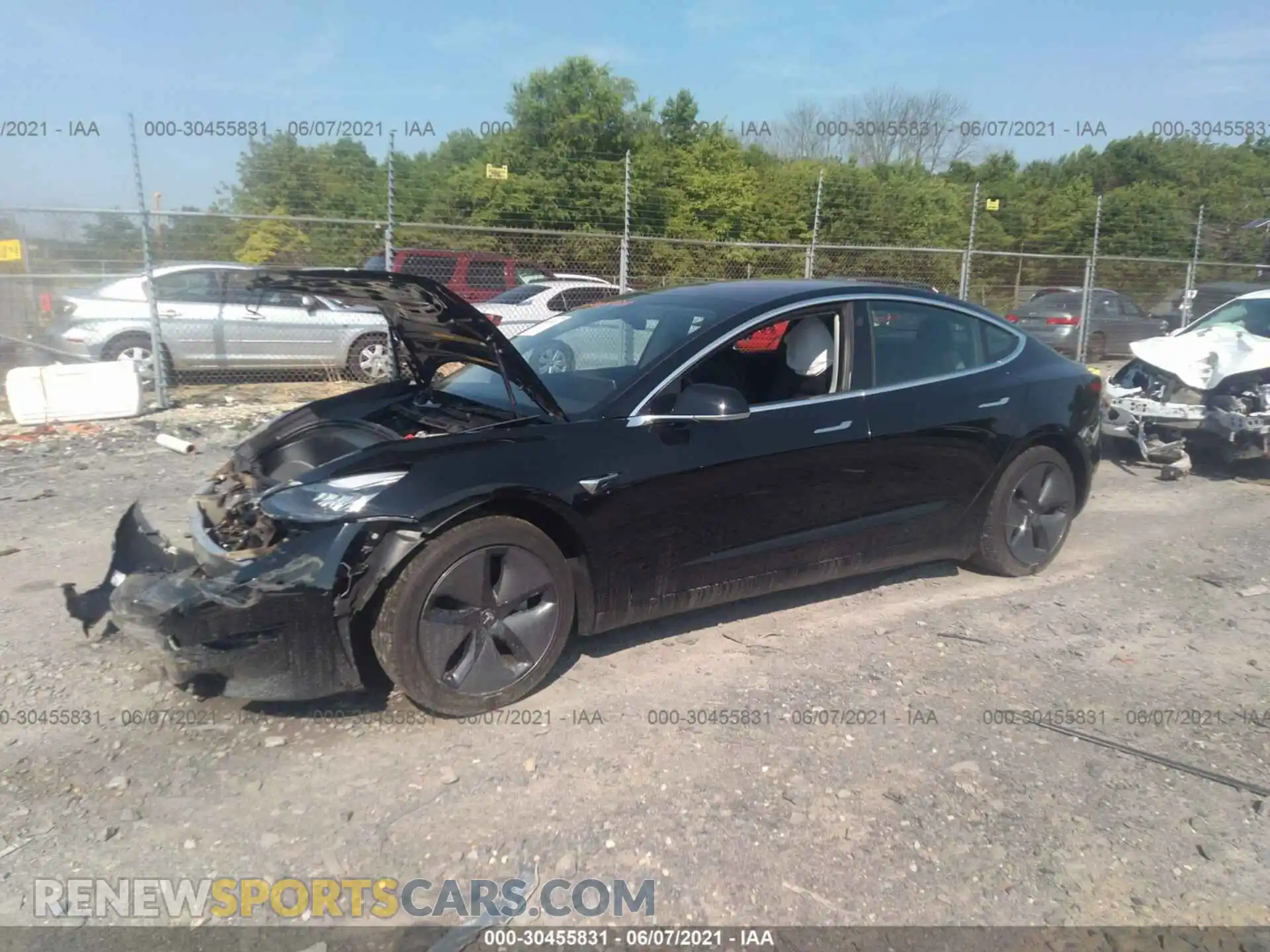 2 Photograph of a damaged car 5YJ3E1EA0KF198668 TESLA MODEL 3 2019