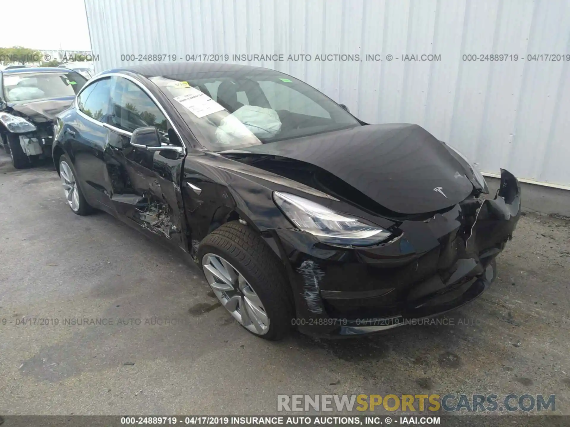 1 Photograph of a damaged car 5YJ3E1EA0KF300311 TESLA MODEL 3 2019