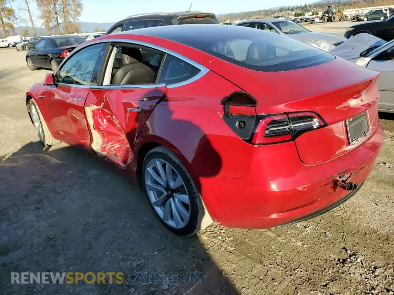 2 Photograph of a damaged car 5YJ3E1EA0KF301068 TESLA MODEL 3 2019