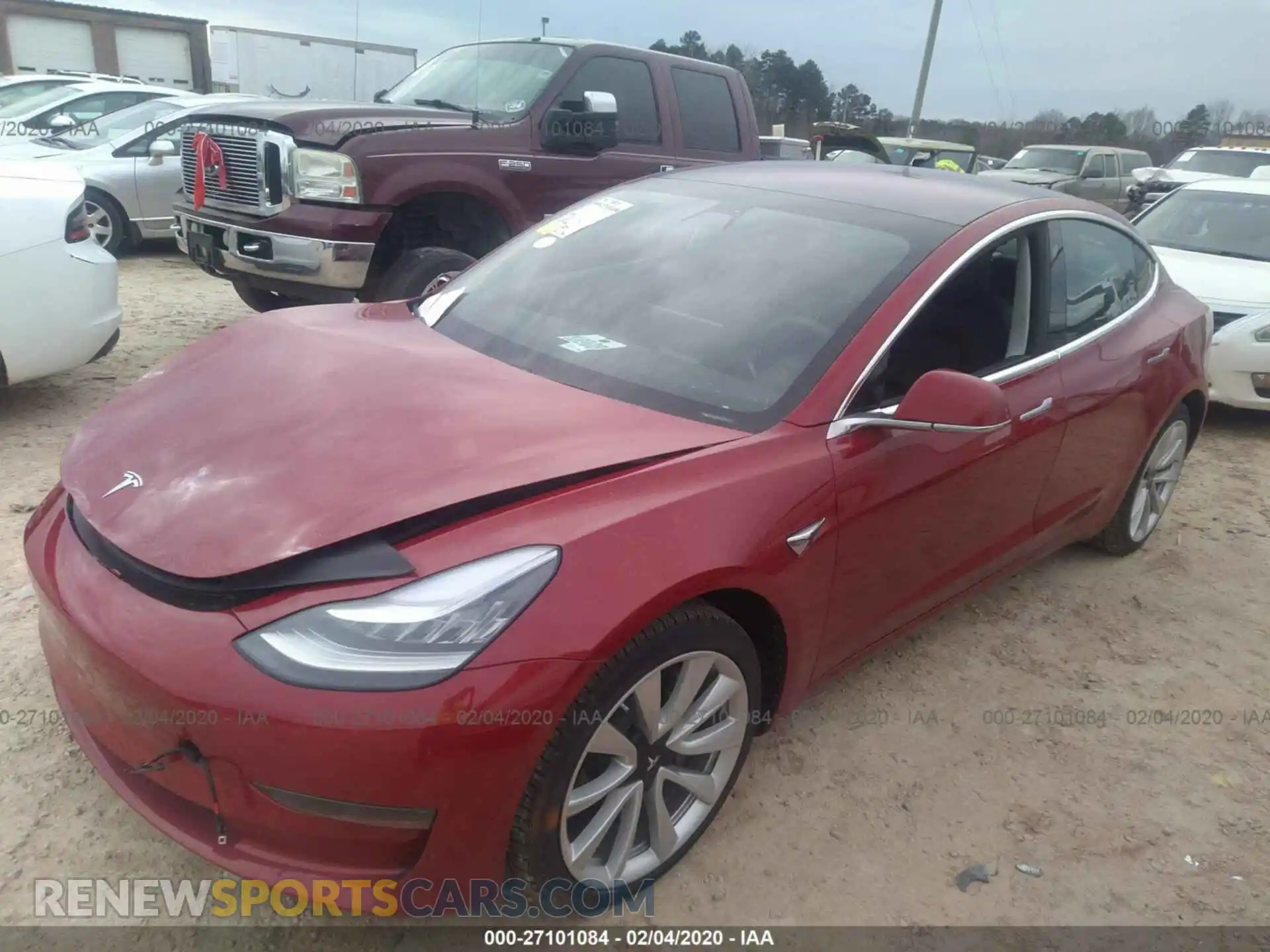 2 Photograph of a damaged car 5YJ3E1EA0KF314516 TESLA MODEL 3 2019
