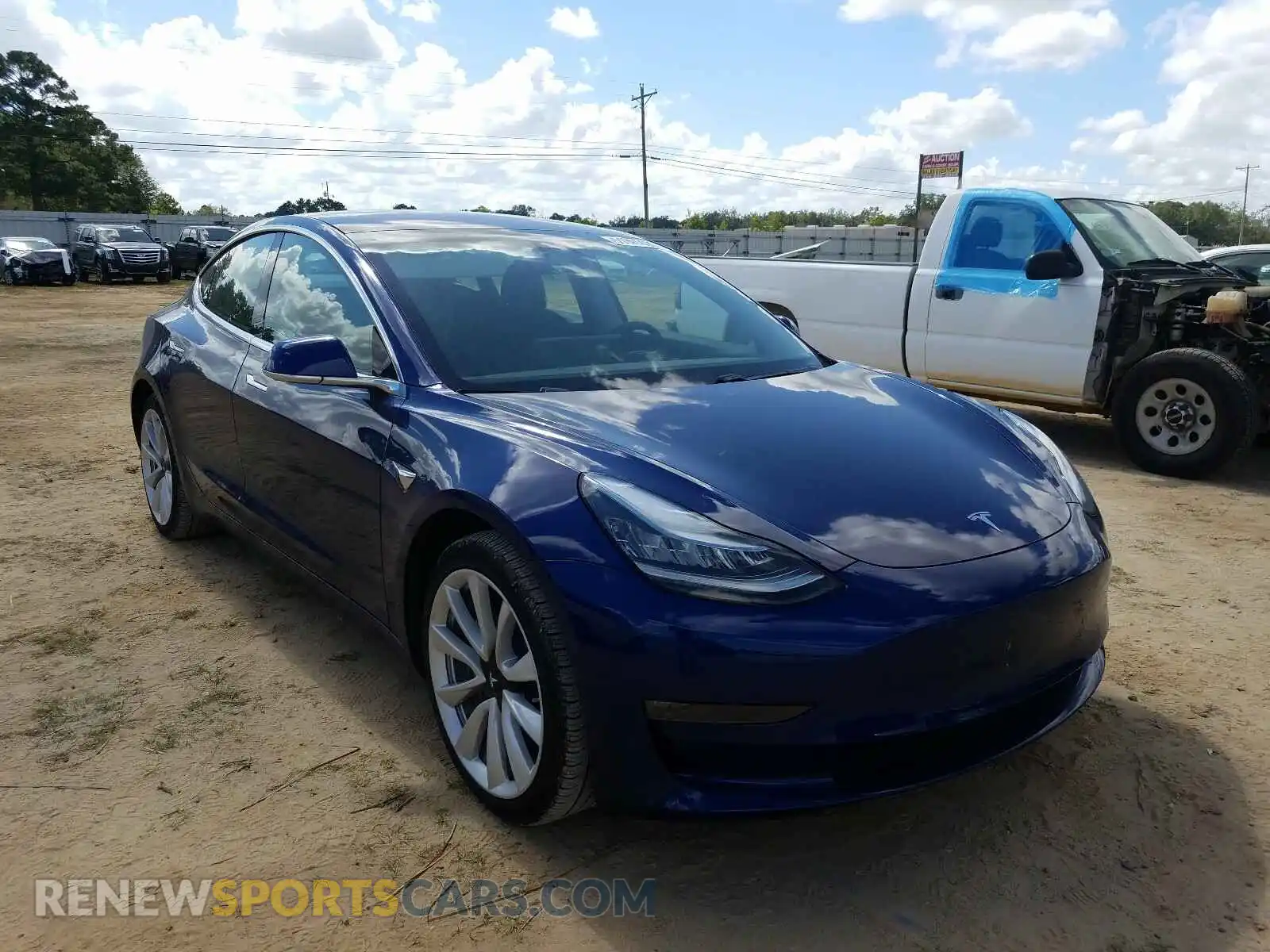 1 Photograph of a damaged car 5YJ3E1EA0KF314581 TESLA MODEL 3 2019