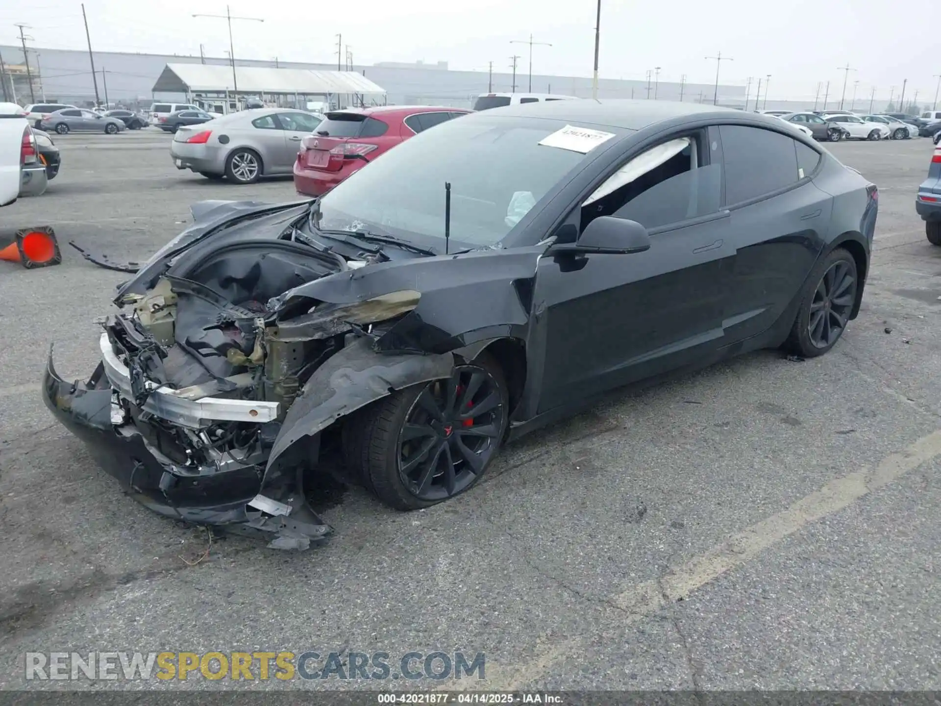 2 Photograph of a damaged car 5YJ3E1EA0KF316931 TESLA MODEL 3 2019