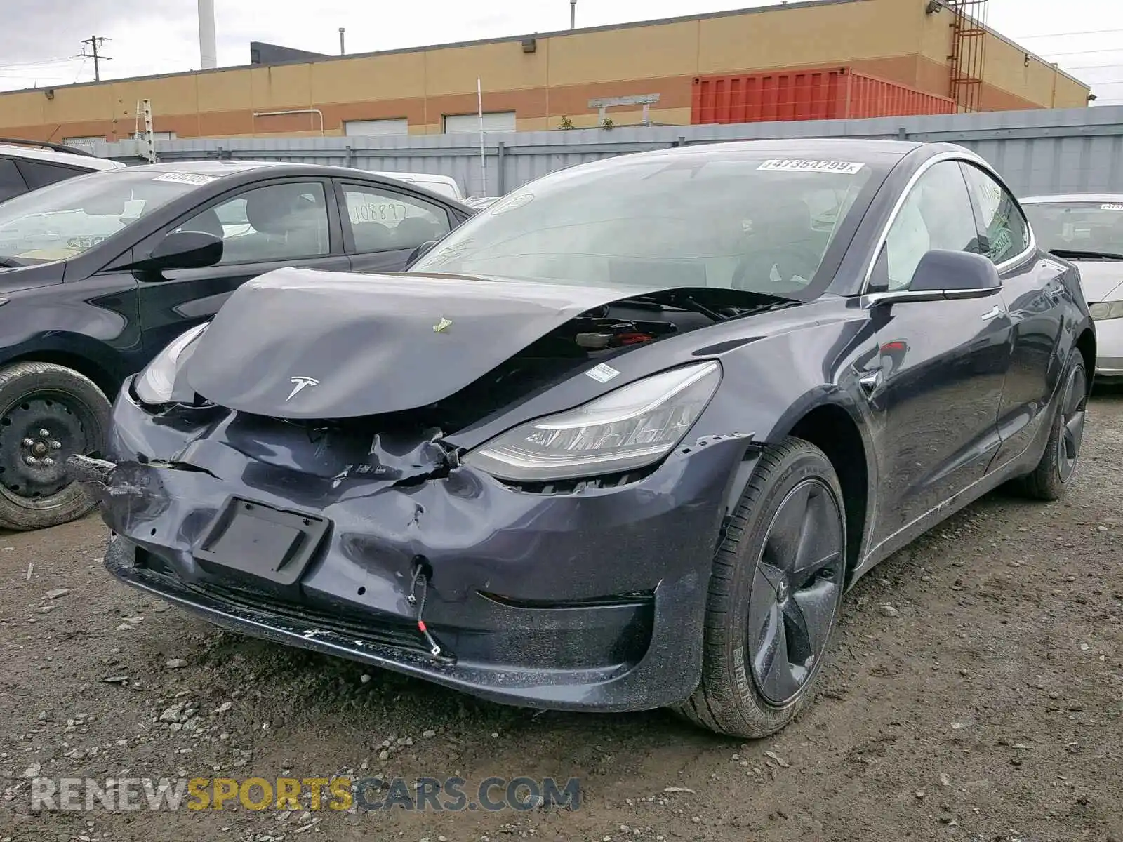 2 Photograph of a damaged car 5YJ3E1EA0KF322244 TESLA MODEL 3 2019