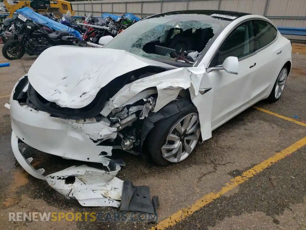 2 Фотография поврежденного автомобиля 5YJ3E1EA0KF338377 TESLA MODEL 3 2019
