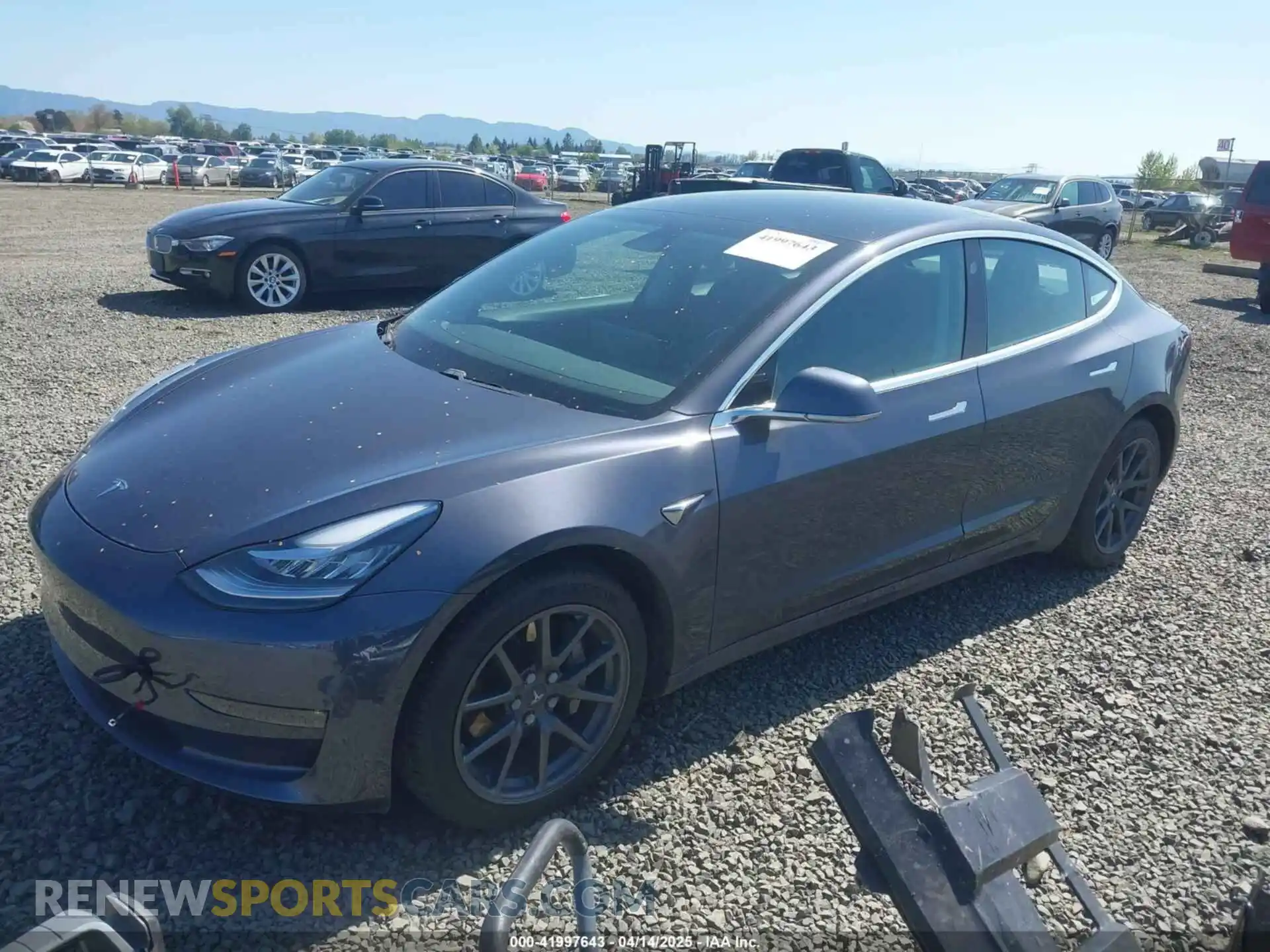 2 Photograph of a damaged car 5YJ3E1EA0KF411103 TESLA MODEL 3 2019
