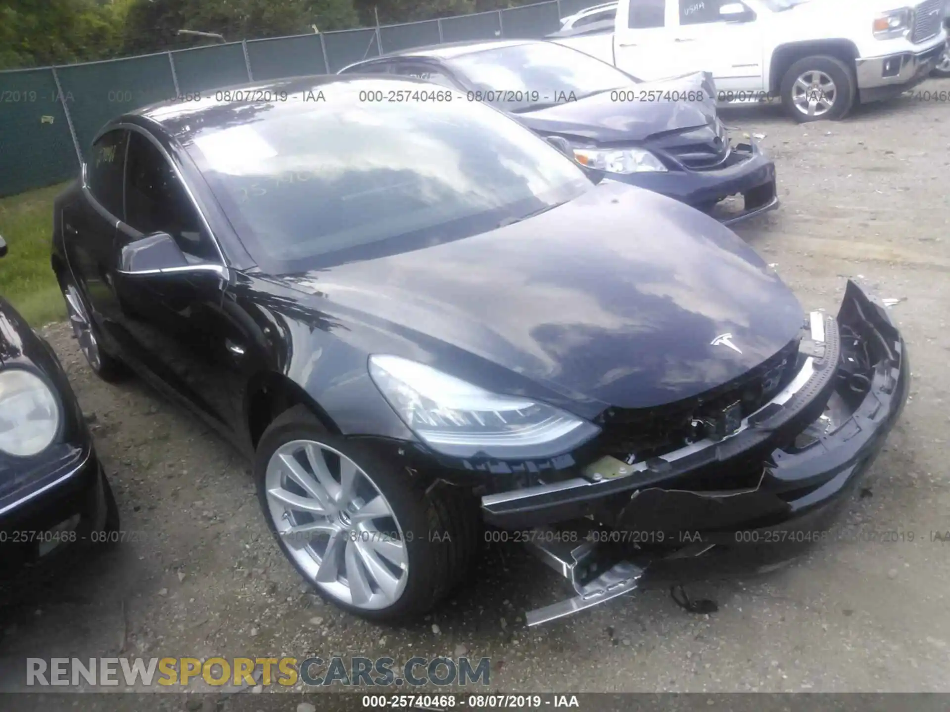 1 Photograph of a damaged car 5YJ3E1EA0KF412395 TESLA MODEL 3 2019