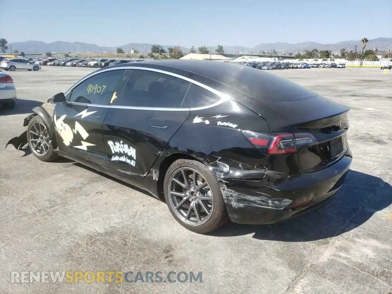 3 Photograph of a damaged car 5YJ3E1EA0KF415751 TESLA MODEL 3 2019