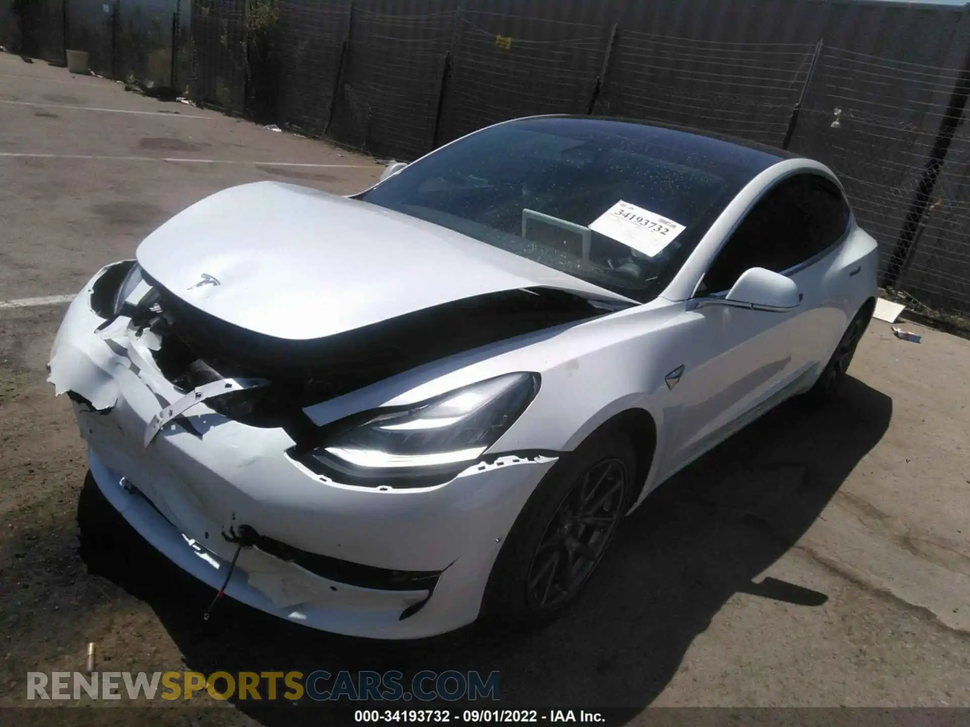 2 Photograph of a damaged car 5YJ3E1EA0KF416754 TESLA MODEL 3 2019
