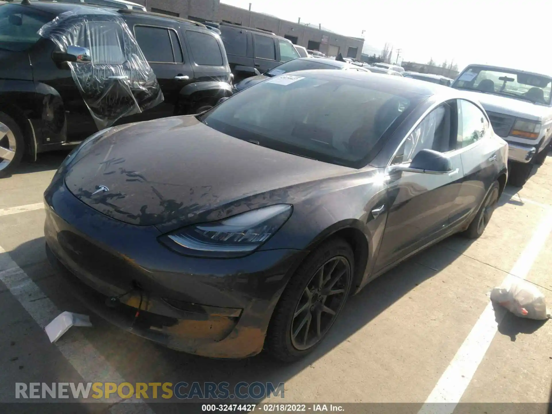 2 Photograph of a damaged car 5YJ3E1EA0KF431576 TESLA MODEL 3 2019